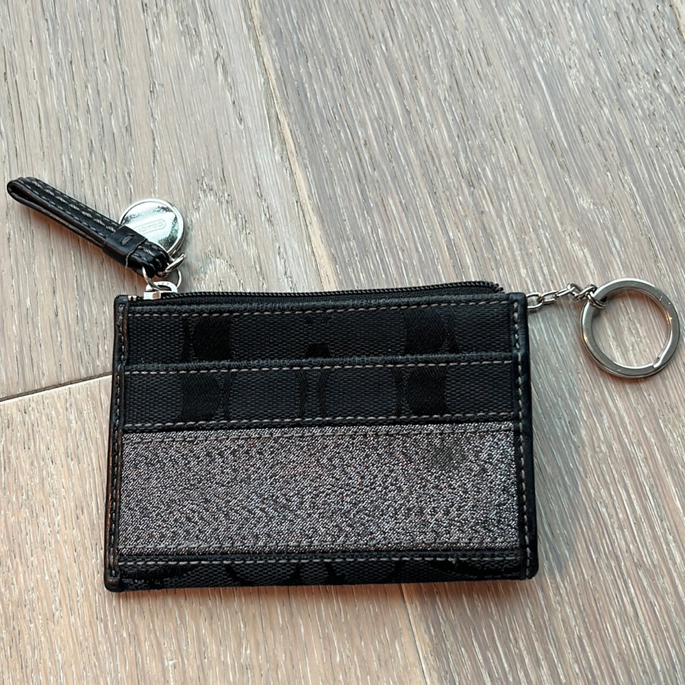 Coach card case with key chain